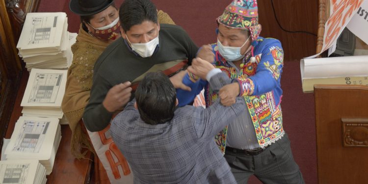 diputados a las piñas